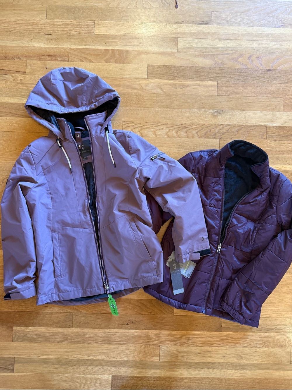 NWT women’s Free Country 3 in 1 jacket system